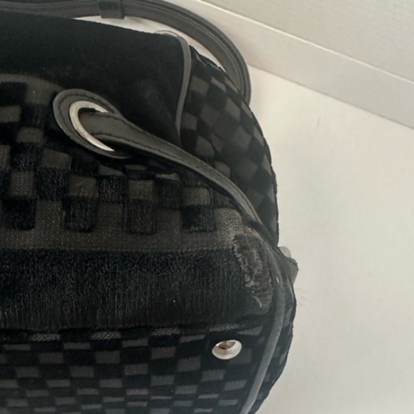 Chanel Vintage Velvet  Checkered Handbag - Picture 11 of 11